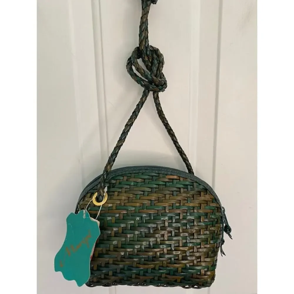 Maripe woven leather crossbody bag Fall Rainbow NWTs‎